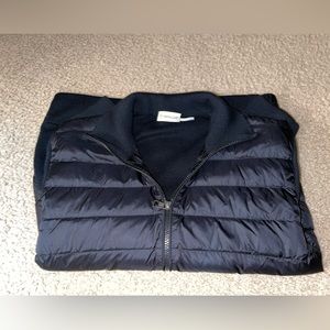 MONCLER Maglione Quilted Down And Cotton-Blend Cardigan